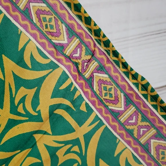 Darn Good Yarn Sari Silk Wrap Skirt Ankle Goddess - Picture 9 of 16